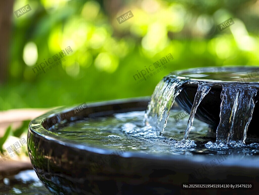 庭院流水喷泉灵动之美