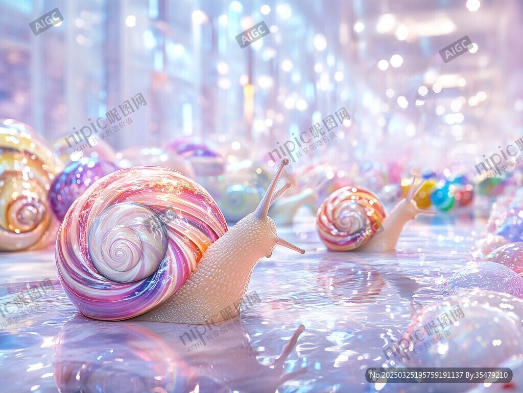 梦幻炫彩蜗牛的奇幻世界