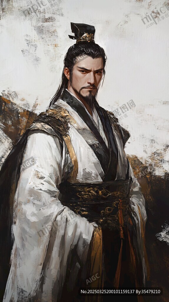 古风帝王形象插画