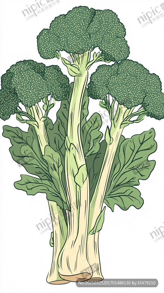 西兰花插画
