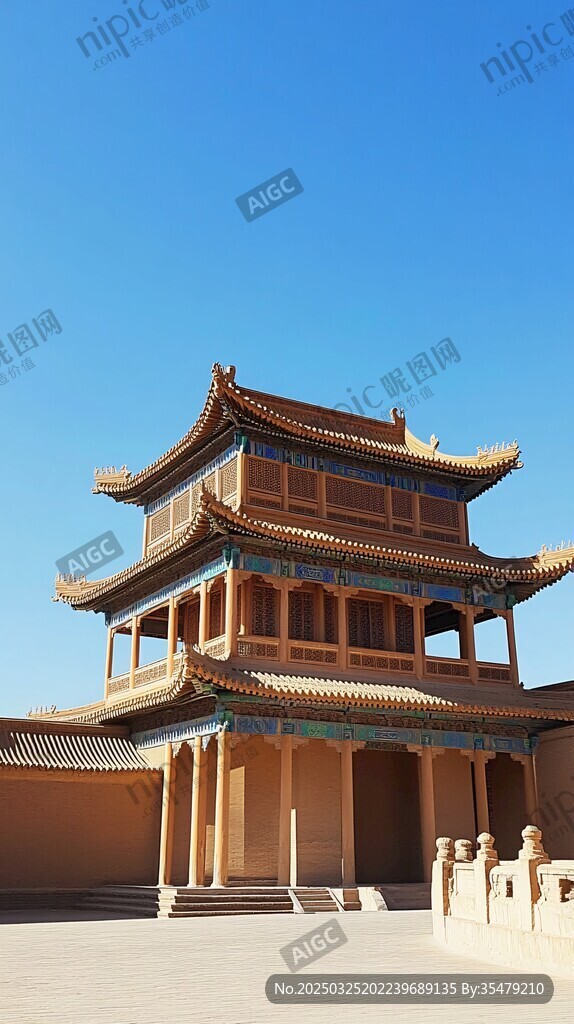 嘉峪关古建筑风光