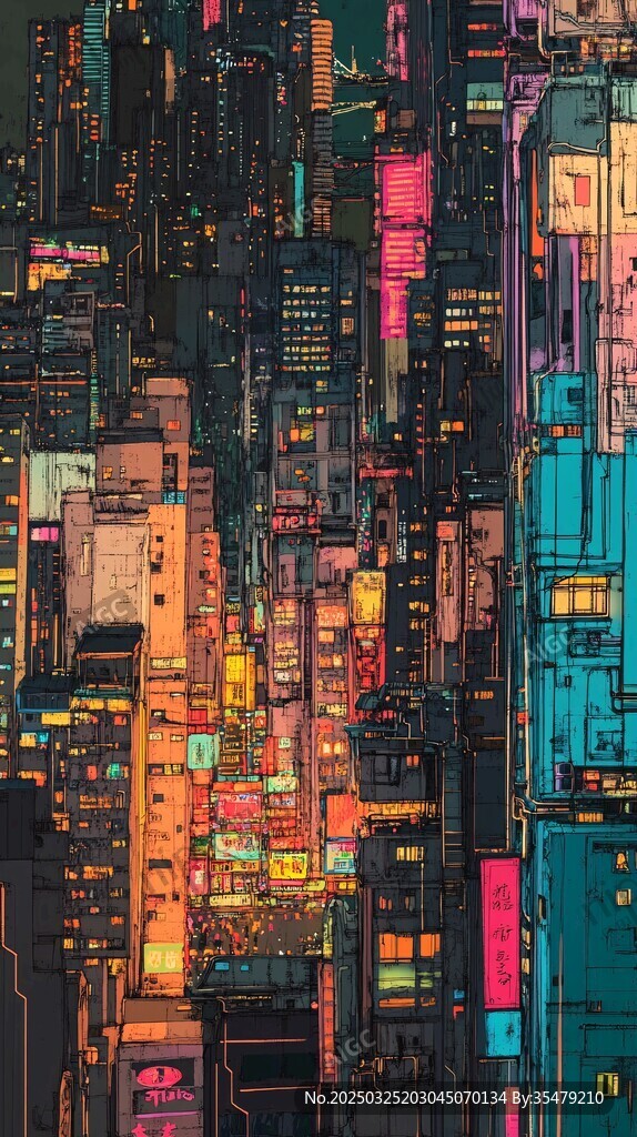 霓虹都市夜景