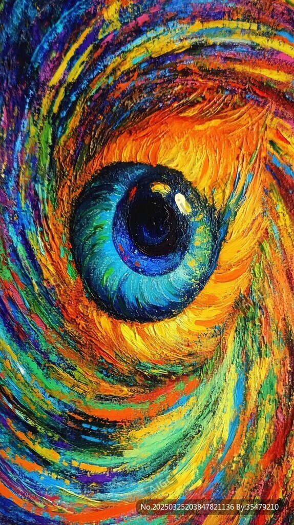梦幻之眼的绚烂色彩漩涡