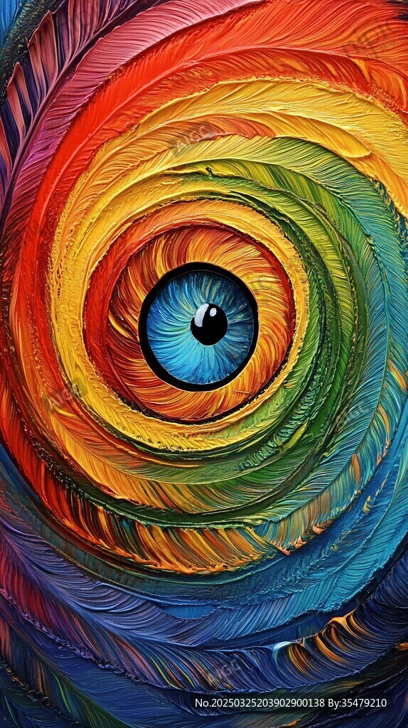 梦幻之眼 色彩漩涡艺术