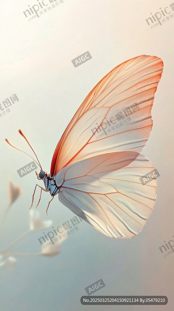 梦幻白蝶翩翩飞舞
