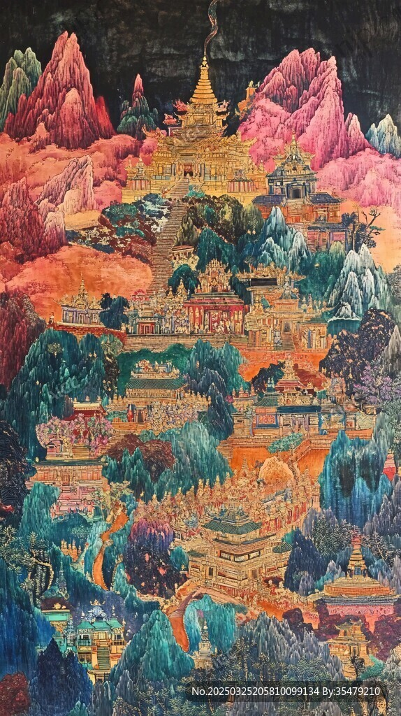 奇幻绚丽的神秘山间城堡