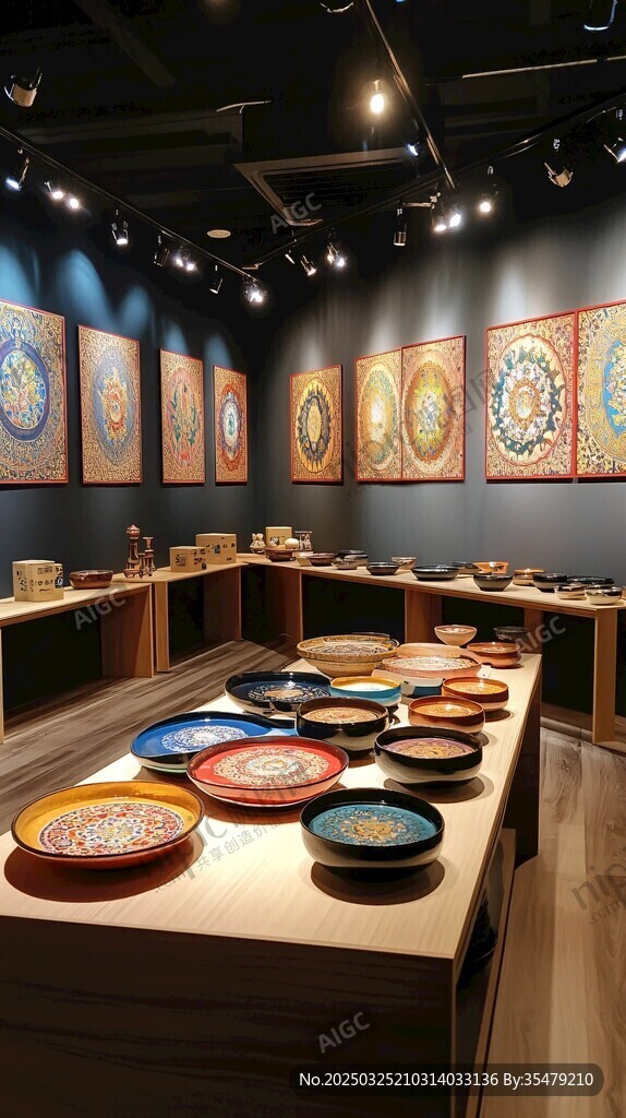 传统手工艺品展览陈列
