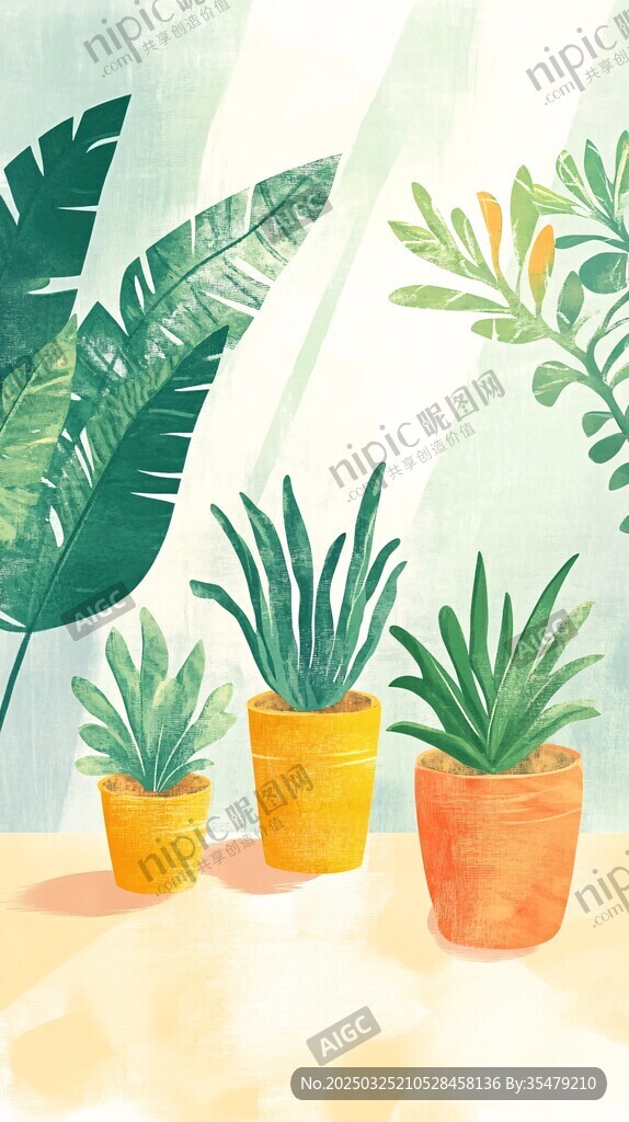 室内清新绿植盆栽组合