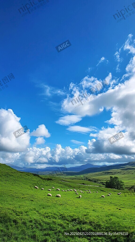 草原牧场景色
