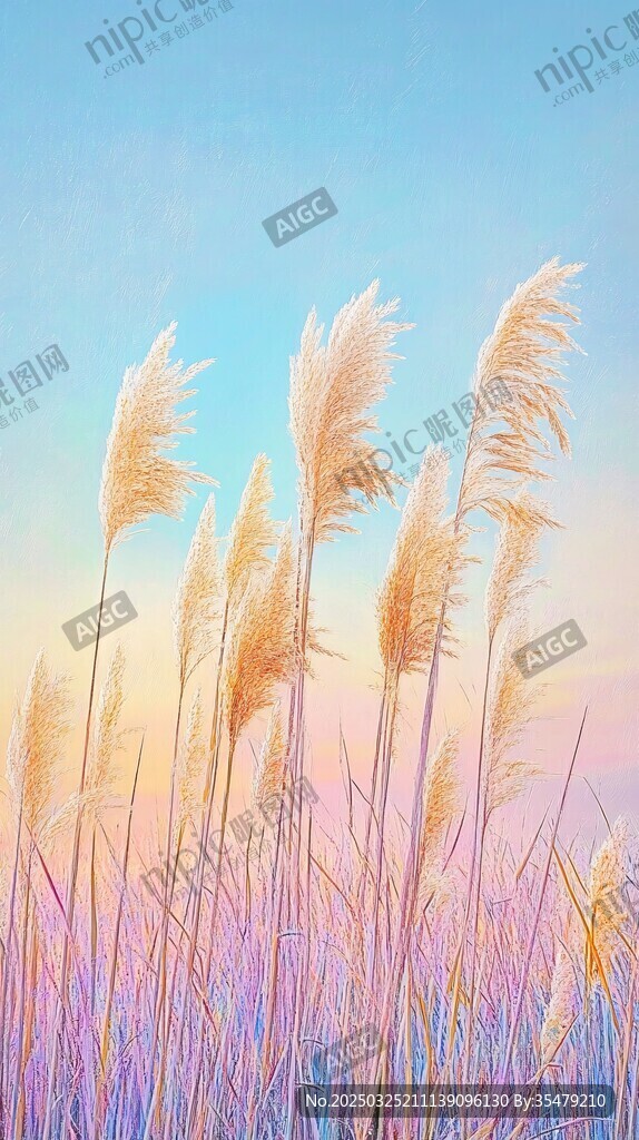 梦幻芦苇荡 柔和色调美景