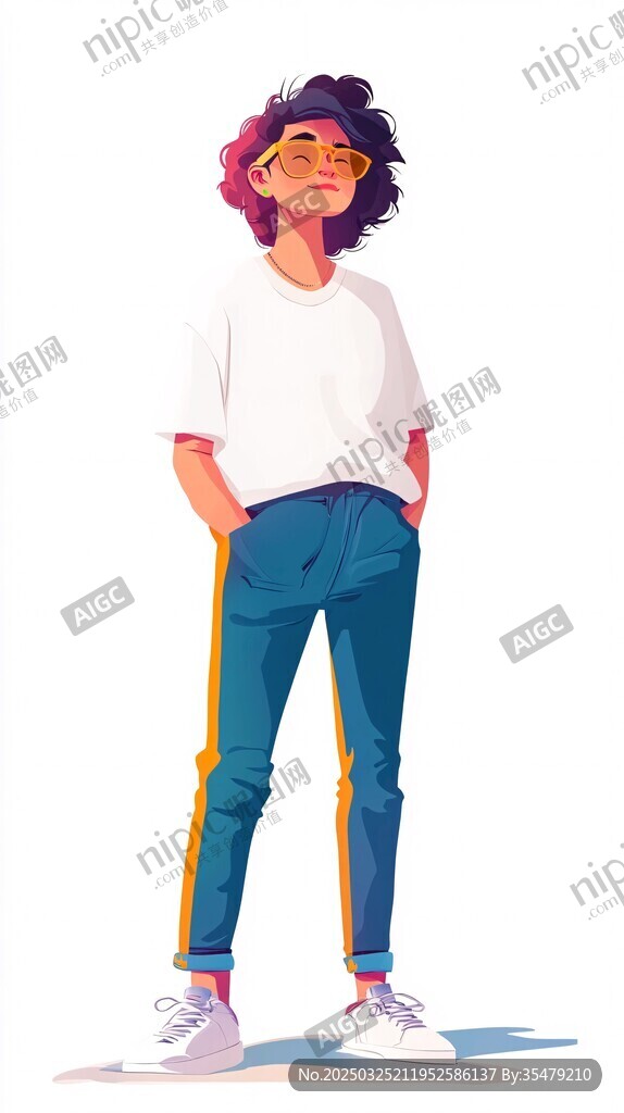 时尚女孩休闲穿搭造型