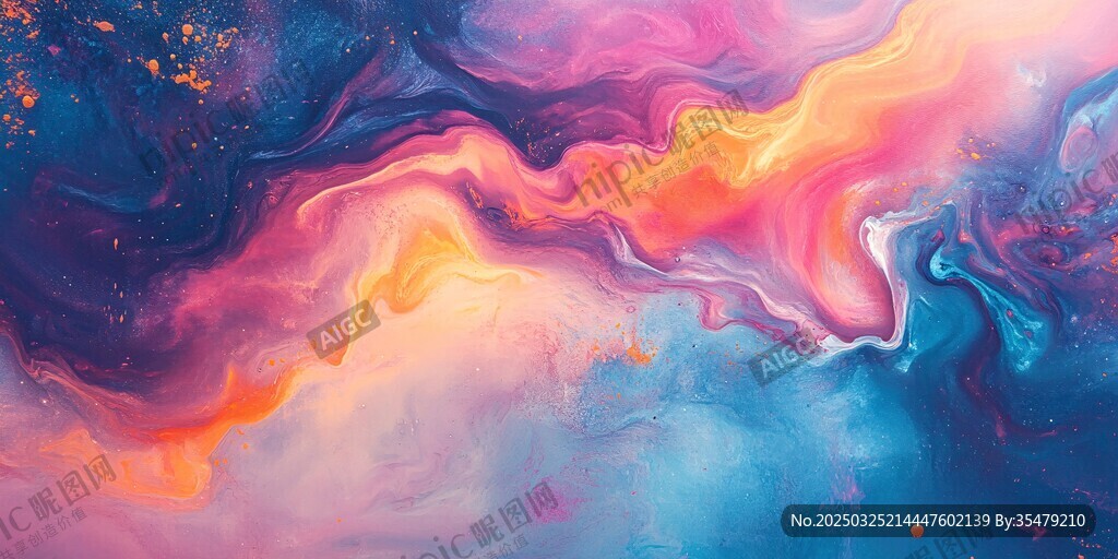 梦幻色彩流体艺术画面