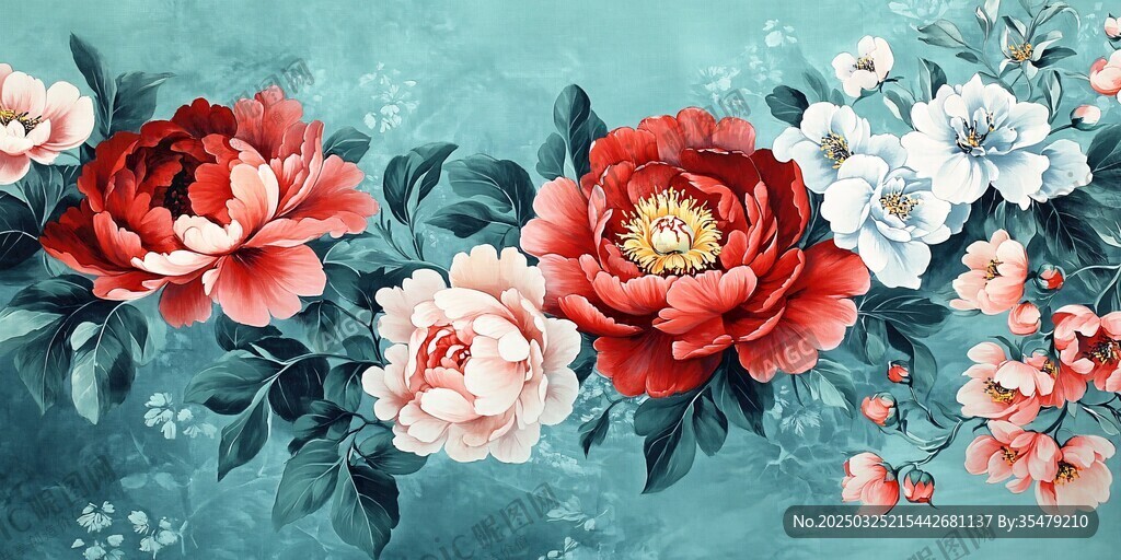 复古风花卉精美图案