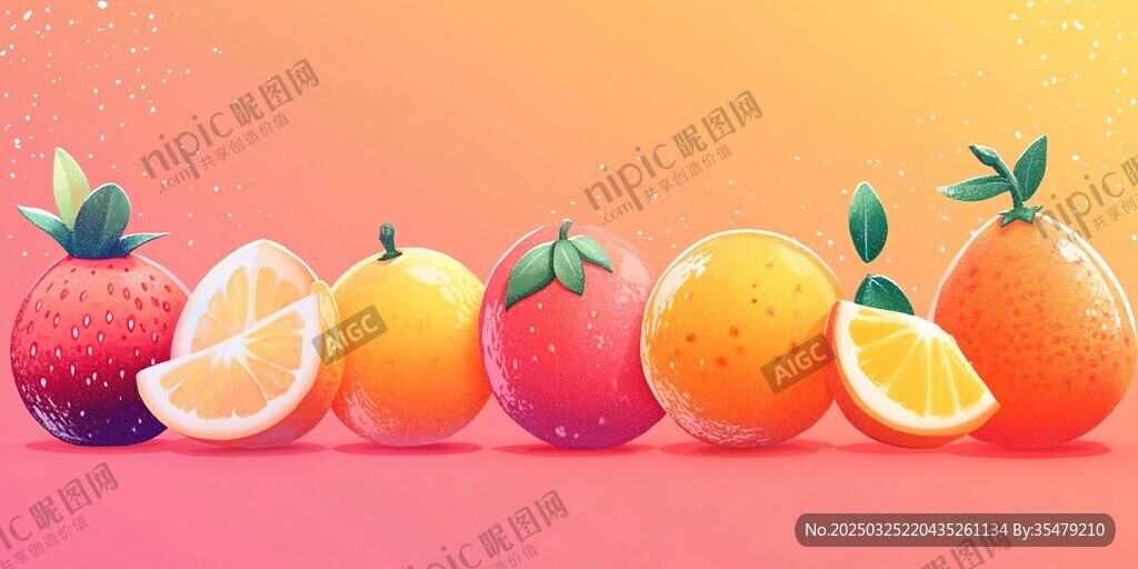 缤纷水果排列图