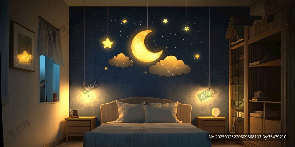 梦幻卧室 星月装点的睡眠空间