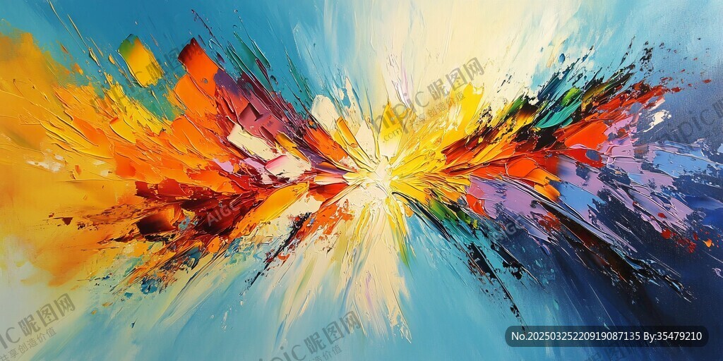 绚丽色彩爆炸抽象艺术画