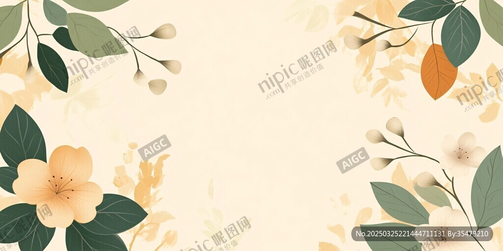 花卉边框背景图