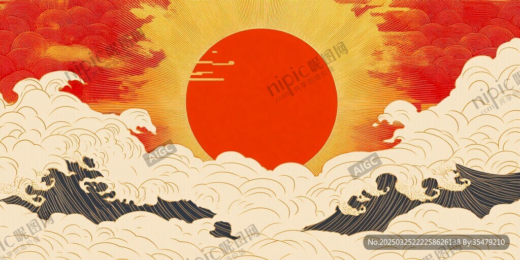 红日云海间 磅礴东方韵