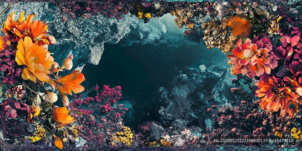 梦幻海底花卉景观画面