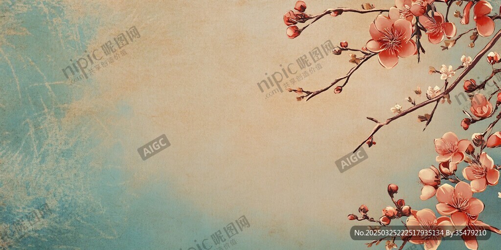 春日桃花绽放唯美图景