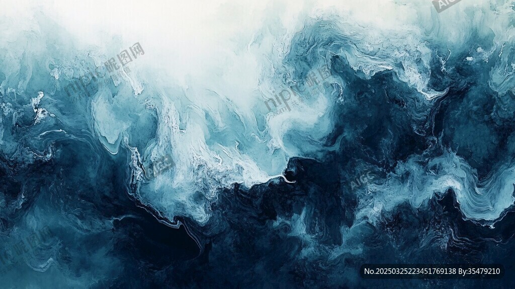 梦幻海洋波涛汹涌景象