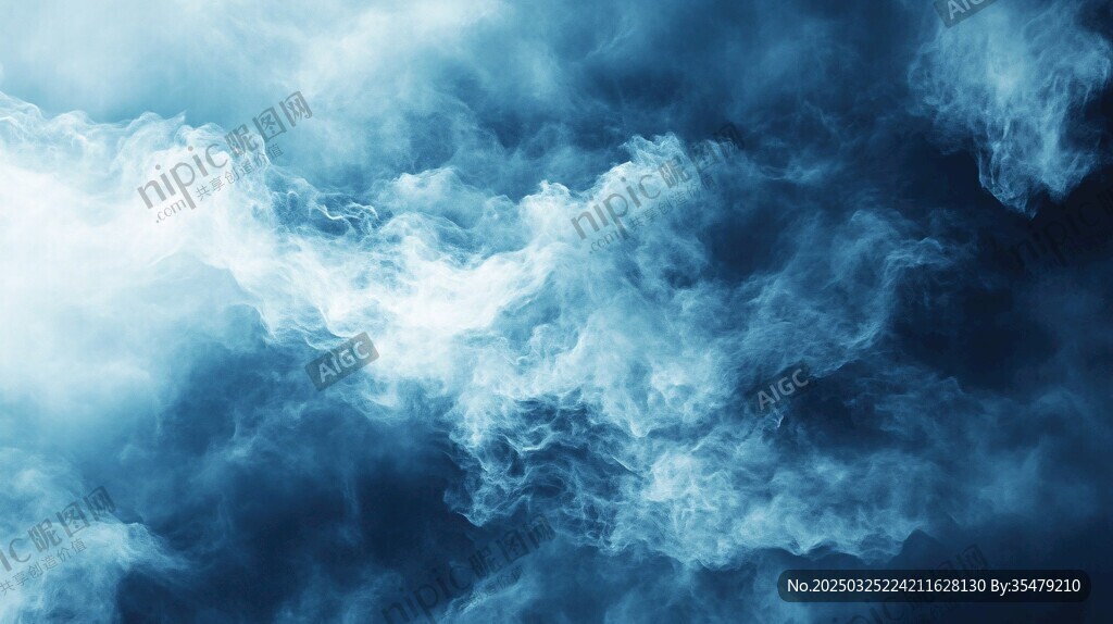 梦幻蓝调云海美景