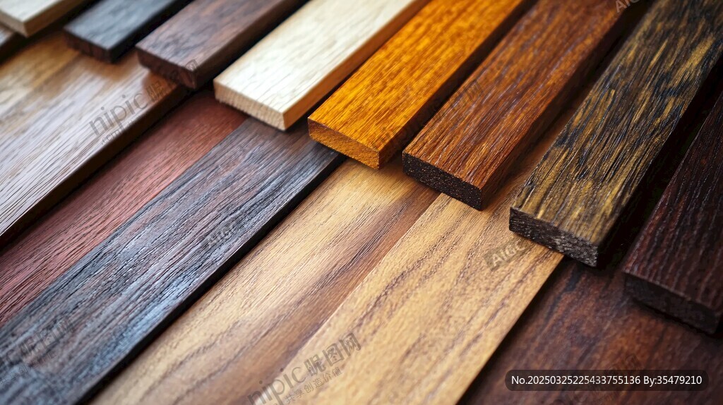 多样实木板材展示