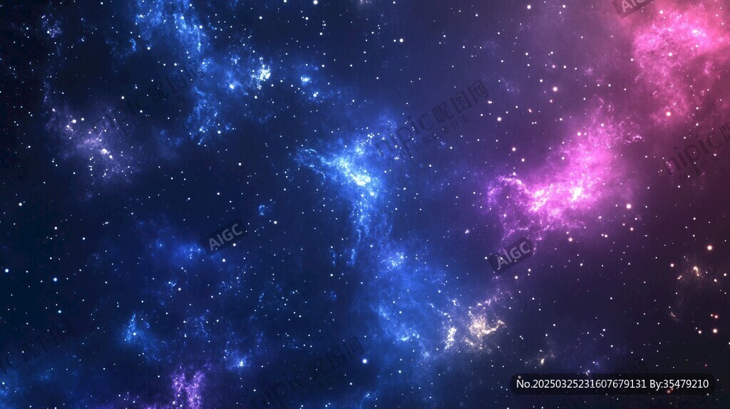 梦幻绚丽的宇宙星空图景