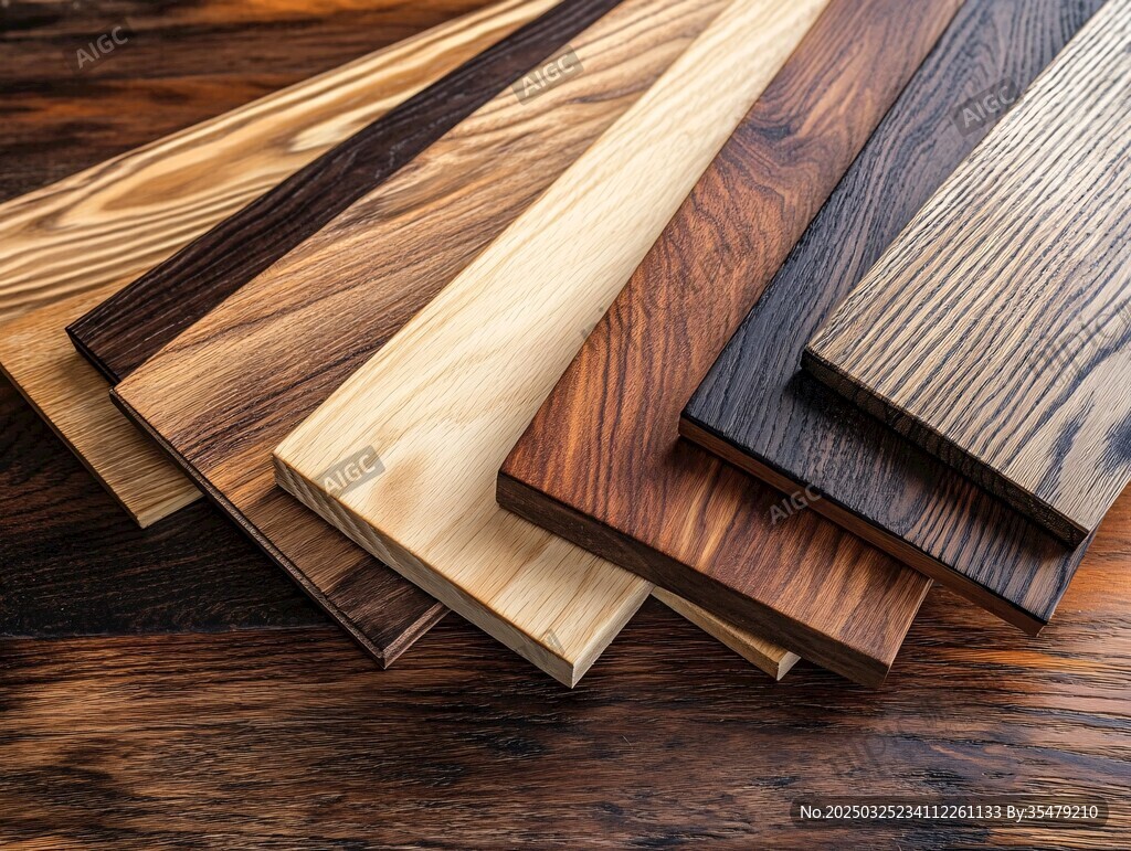 多样实木板材展示