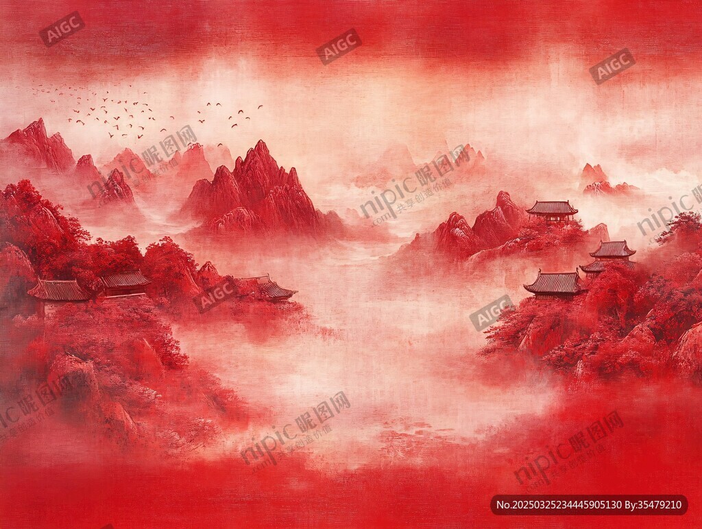 红韵山水间 古韵悠然景