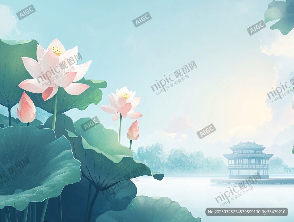 夏日荷塘美景