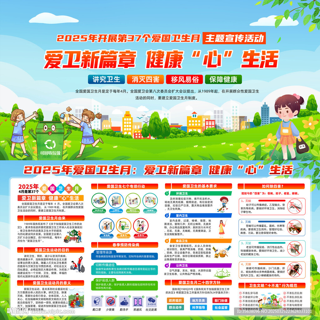 爱国卫生月展板
