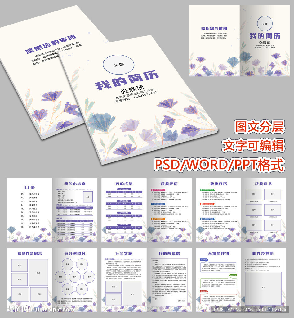 小升初儿童简历