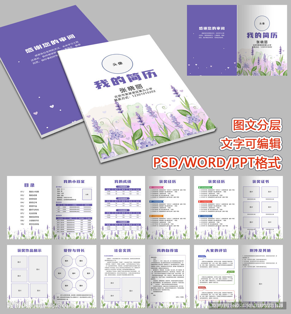 小升初儿童简历