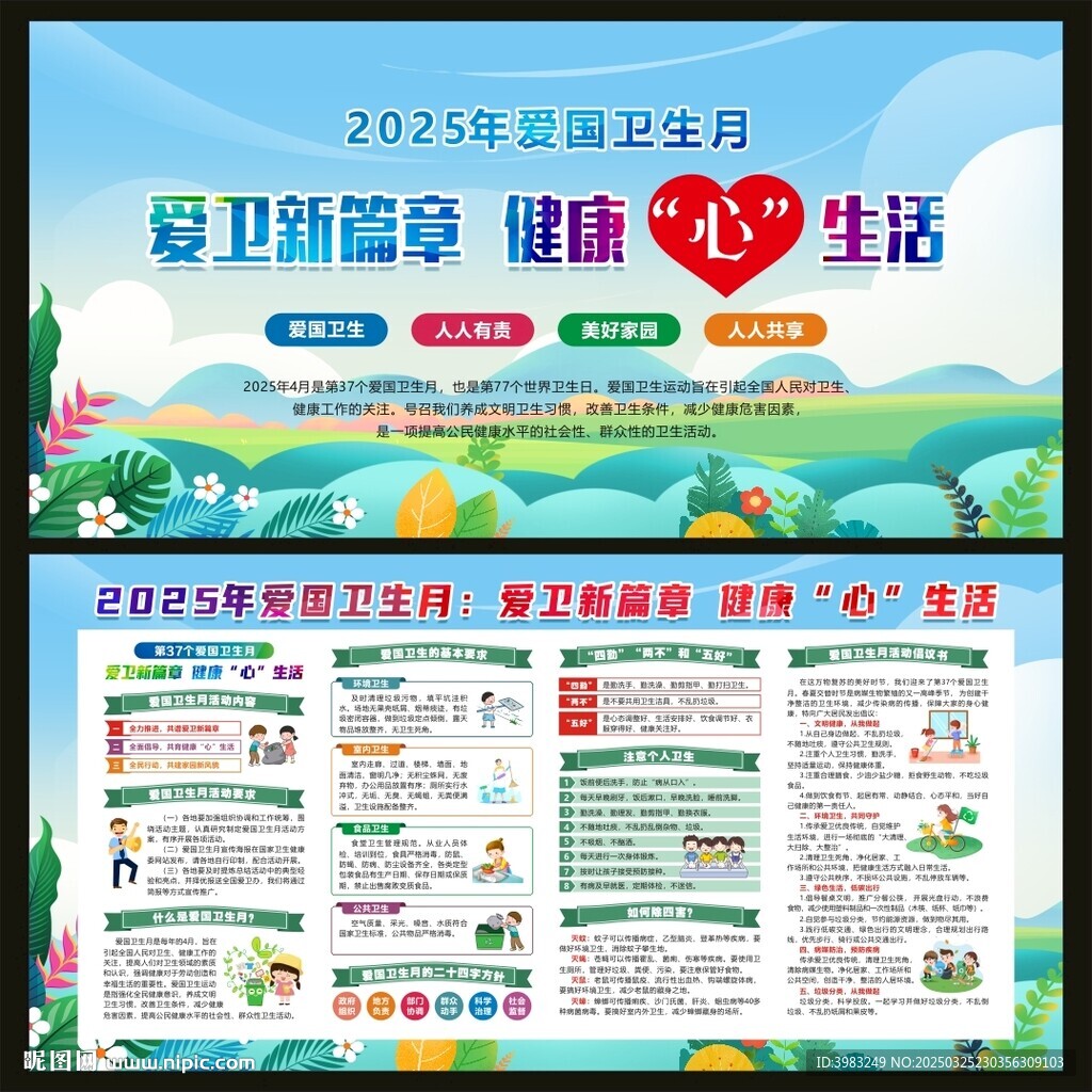 2025年爱国卫生月宣传栏