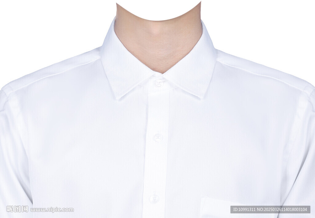 男白色衬衫套装衣服素材