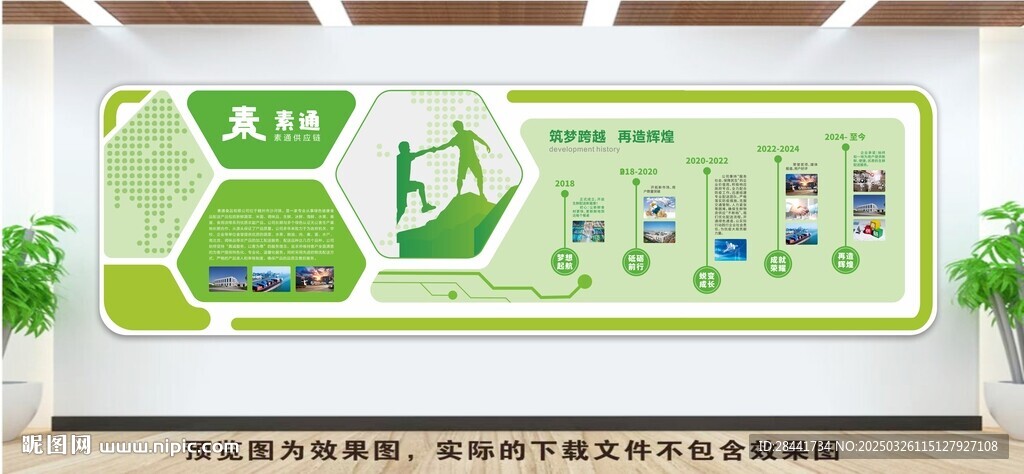 绿色企业文化墙图片