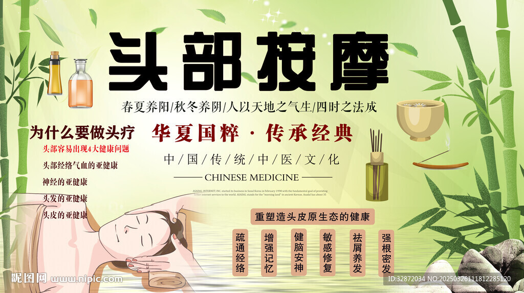 头疗背景墙
