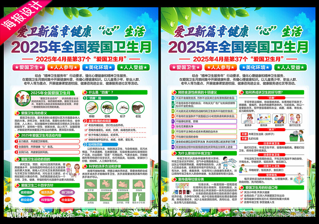 2025年爱国卫生月宣传单