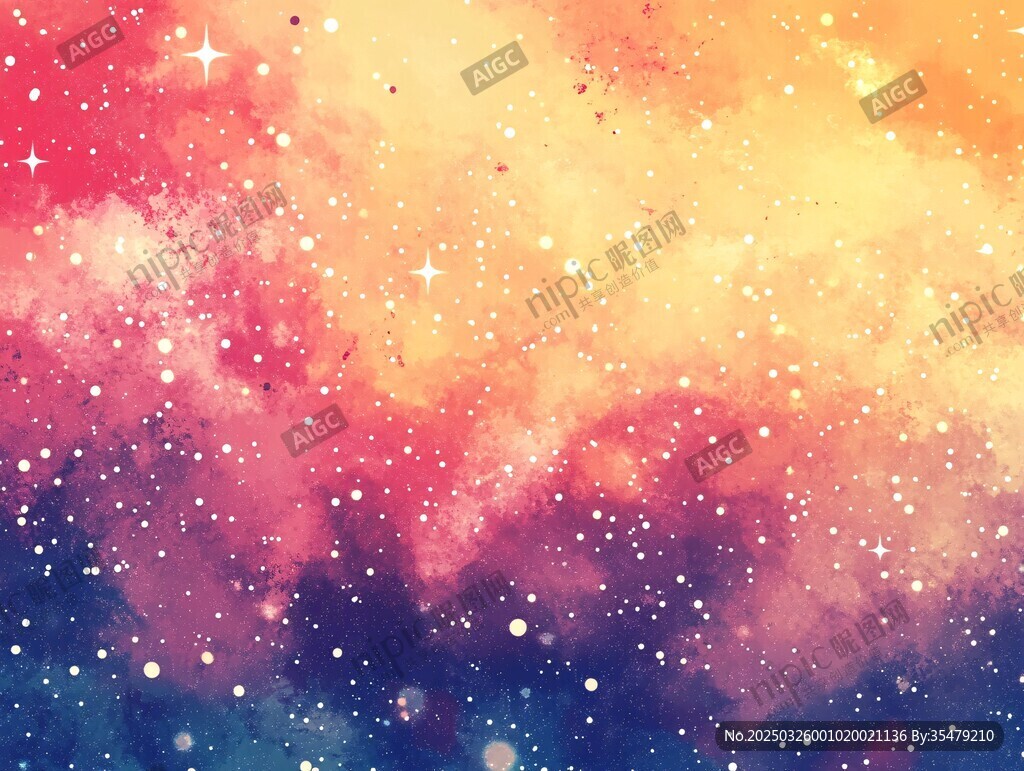 梦幻星空绚丽宇宙背景图
