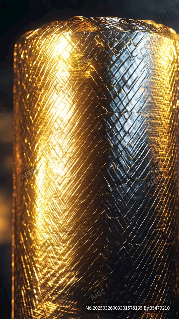 金属质感的编织纹理物体