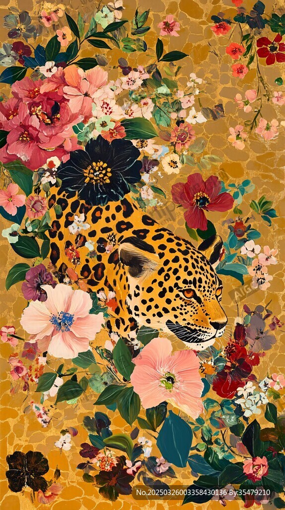 豹隐繁花间