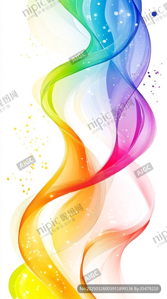 炫彩流动线条背景图案