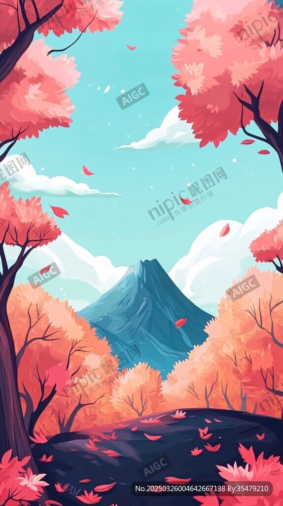 秋日山林美景