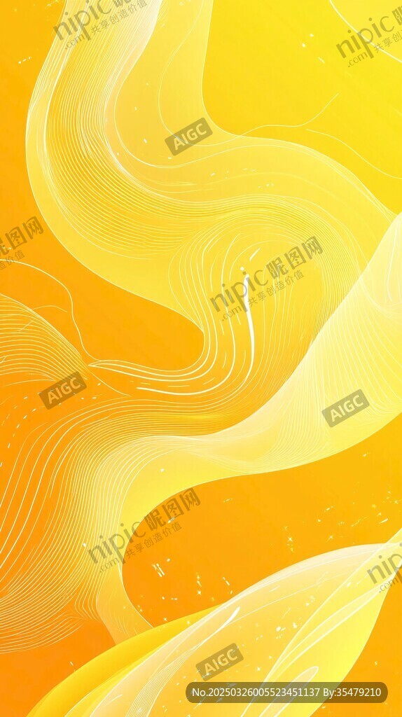 1 动感黄色流体抽象背景图