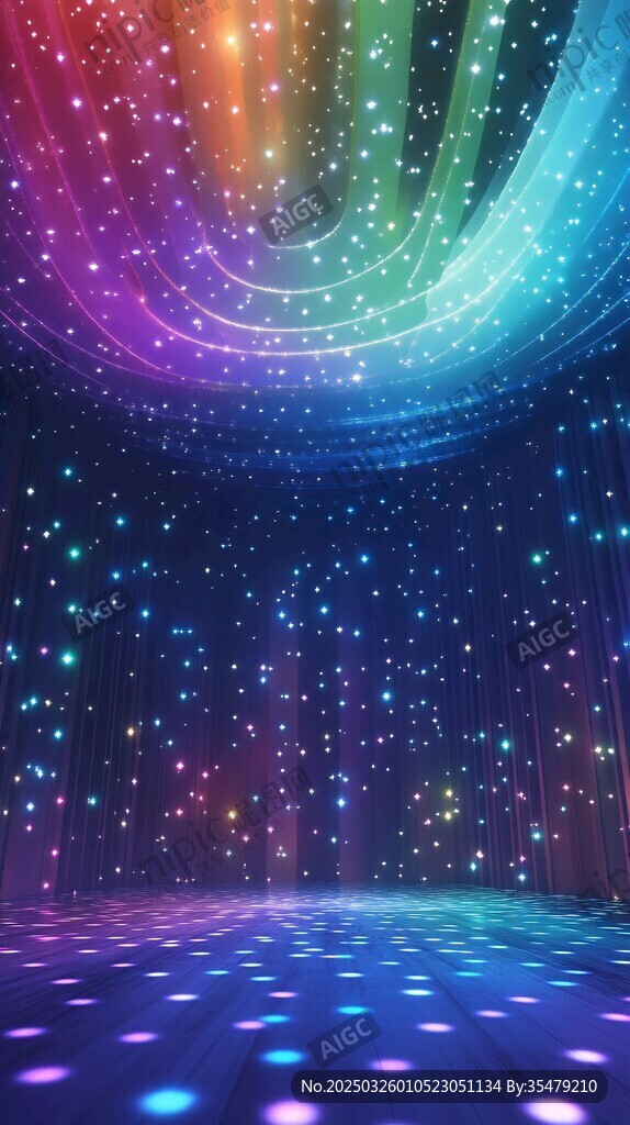 梦幻星空舞台绚丽场景
