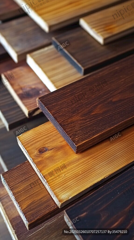 多样实木板材展示