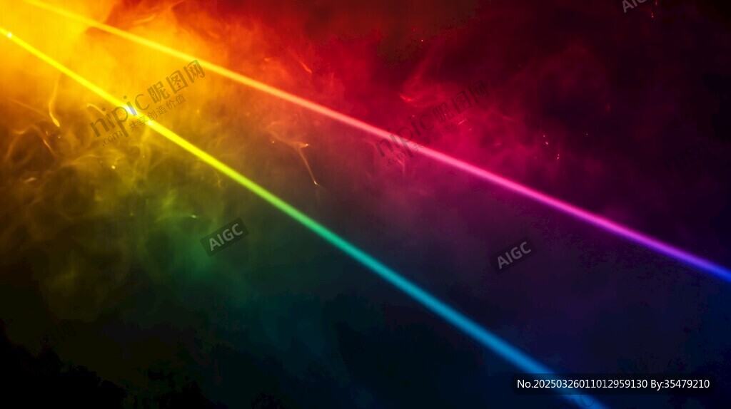 炫彩激光光束梦幻背景