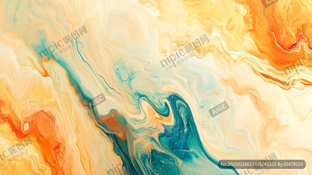流动色彩抽象艺术背景图