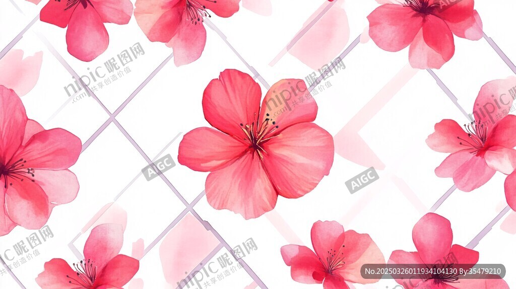 粉色樱花图案背景设计